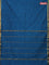 Arani semi silk saree peacock blue with zari woven temple buttas and zari woven border