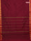 Arani semi silk saree wine shade and dark mustard with plain body and zari woven simple border