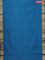Arani semi silk saree peacock blue with zari woven buttas and zari woven border