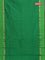 Arani semi silk saree green and light green with plain body and paisley zari woven simple border