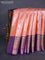 Bangalori tissue silk saree red and violet with allover zari woven brocade weaves and long zari woven border