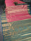 Bangalori tissue silk saree peach pink and teal green with allover zari woven brocade weaves and long zari woven border