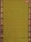 Chettinad cotton saree yellowish green and maroon with thread woven buttas and zari woven border