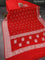 Banarasi chiffon silk saree red with silver zari woven buttas and silver zari woven border
