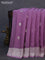 Banarasi chiffon silk saree pastel purple with silver zari woven buttas and silver zari woven border