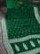 Banarasi chiffon silk saree green with silver zari woven buttas and silver zari woven border