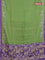 Chappa saree light green and lavender with allover small zari checked pattern and pichwai printed pallu