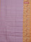Chappa saree lavender and pale orange with allover small zari checked pattern and floral digital printed pallu