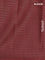 Chappa saree maroon and grey with allover small zari checked pattern and printed border