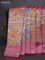 Banarasi semi raw silk saree pink with allover zari woven paithani weaves and zari woven border