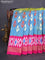 Pochampally silk saree dual shade of blue and magenta pink with allover ikat butta weaves and long ikat woven zari border