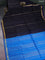 Kora silk cotton saree black and cs blue with allover thread & zari weaves and zari woven border