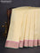 Pure kanchipuram silk saree cream and pink shade with zari woven buttas and rich zari woven border