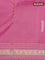 Pure kanchipuram silk saree cream and pink with zari woven buttas and zari woven border