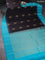 Pure kanchipuram silk saree coffee brown and teal blue with zari woven buttas and zari woven border