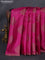 Banarasi tussar silk saree magenta pink and violet with thread & zari woven floral buttas and woven border