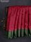 Banarasi tussar silk saree maroon and green with allover thread & zari woven buttas and woven border