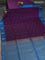 Kanchipuram soft silk saree purple and cs blue with zari woven buttas and zari woven butta border