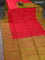Kanchipuram soft silk saree red and dual shade of greenish red with allover zari woven buttas and long zari woven border