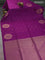 Kanchipuram soft silk saree purple with allover zari woven buttas and zari woven floral butta border