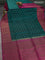 Kanchipuram soft silk saree peacock green and purple with allover zari woven buttas and long zari woven border