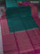 Kanchipuram soft silk saree peacock green and purple with allover zari woven buttas and long zari woven border