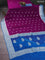 Banarasi chiffon silk saree purple and cs blue with silver zari woven buttas and silver zari woven border