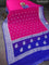 Banarasi chiffon silk saree pink and blue with silver zari woven buttas and floral silver zari woven border