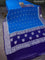 Banarasi chiffon silk saree cs blue and blue with silver zari woven buttas and silver zari woven border