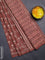 Jaipur cotton saree rust shade with allover dabu prints and printed border
