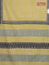 Jaipur cotton saree yellow and black with allover prints and printed border