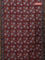 Jaipur cotton saree maroon and black with allover kalamkari prints and printed border