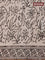 Jaipur cotton saree khaki shade and beige black with allover kalamkari prints and printed border