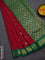 10 yards salem silk saree pink and green with zari woven buttas and zari woven border