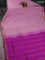 10 yards silk cotton saree pastel pink and purple with plain body and zari woven border