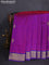 10 yards silk cotton saree purple and blue with zari woven buttas and zari woven border