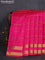 10 yards silk cotton saree pink with allover zari checked pattern and zari woven border