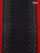 Ikat cotton saree black and red with allover ikat butta weaves and simple border