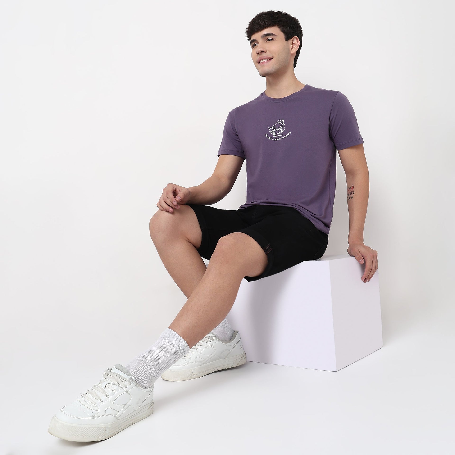 Cotton Crew Neck Graphitee