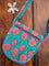 Floral Turquoise Block Printed Sling Bag