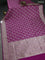 Banarasi uppada silk saree magenta pink with allover zari woven brocade weaves and zari woven border