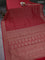 Banarasi crepe saree red with allover geometric weaves and woven border