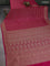 Banarasi crepe saree pink with allover geometric weaves and woven border