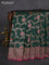 Banarasi dupion silk saree green and purple with allover thread & zari floral weaves and woven border