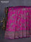 Banarasi dupion silk saree dual shade of pink and purple with allover thread & zari weaves and woven border