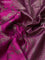 Banarasi dupion silk saree dual shade of pink and purple with allover thread & zari weaves and woven border