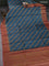 Banarasi tussar silk saree peacock blue and rustic orange with thread & zari woven buttas and woven border