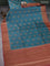 Banarasi tussar silk saree cs blue and rust shade with allover thread & zari woven buttas and woven border