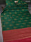 Banarasi tussar silk saree green and pink with thread & zari woven buttas and woven border
