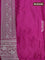 Banarasi crush crepe saree pink with plain body and zari woven border